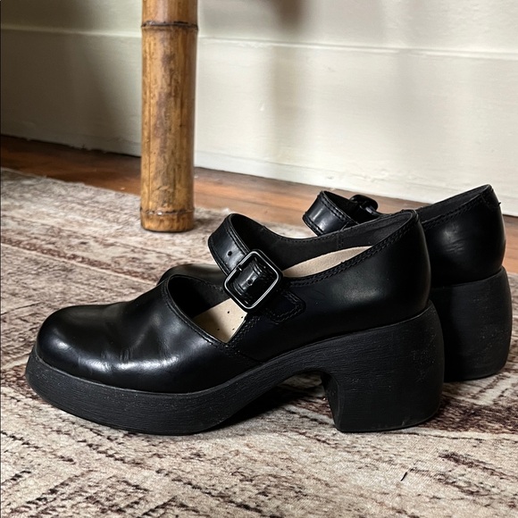 Camper Shoes - Camper Black Platform Mary Jane Shoes